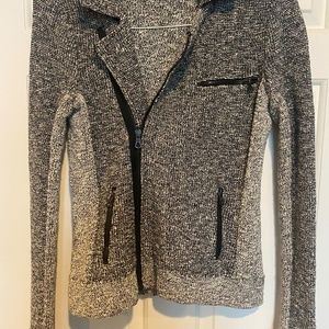 Rag & Bone Hart Tweed Asymmetrical Zip Moto Jacket Size Small